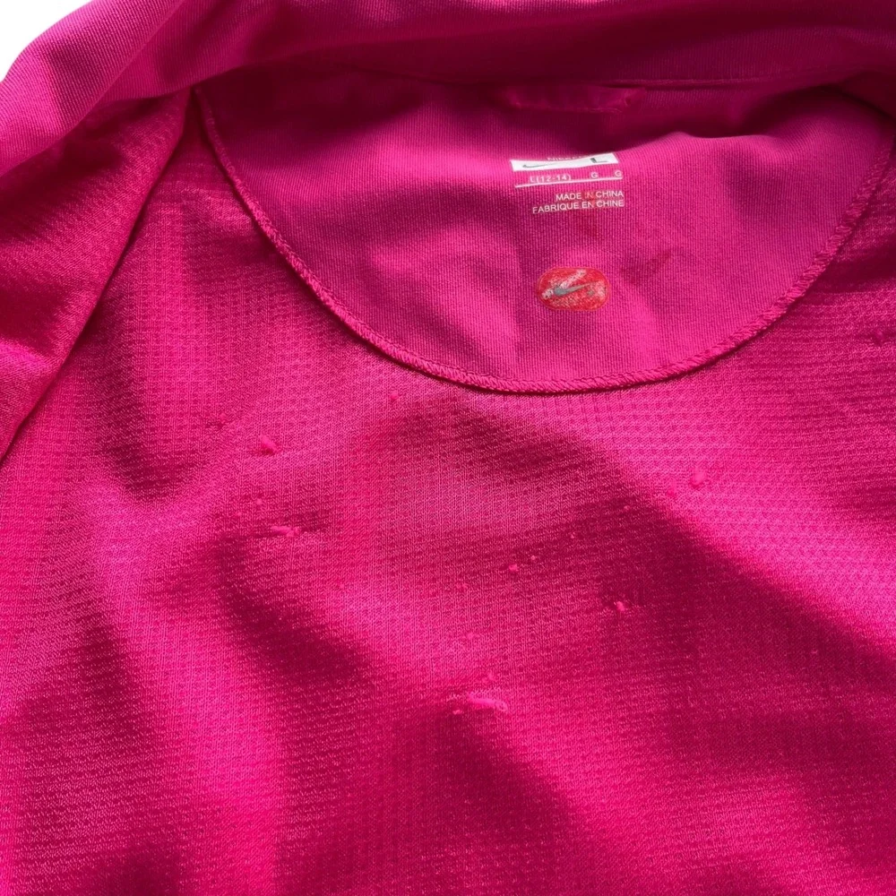 Nike FIT DRY Women's Lg Pink Running Jacket Lightweight Full Zip Athletic Vented